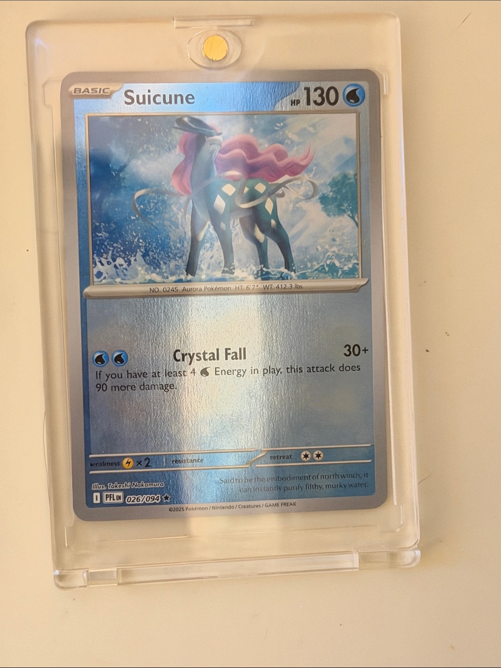 Phantasmal holo shiny cosmo flames suicune collectible Pokémon trading card